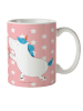 Mr. & Mrs. Panda Kaffeebecher Einhorn Blume ohne Spruch in Rot Pastell