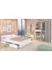 Parisot Jugendzimmer weiß 2-teilig, Komplett-Set mit Stauraumbett und Kleiderschrank