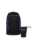 Satch Schulrucksack-Set PACK "Purple Phantom" 2-teilig in Schwarz
