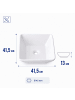 relaxdays Waschbecken in Weiß - (B)41,5 x (H)13 x (T)41,5 cm