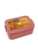Mr. & Mrs. Panda Lunch Box Maus Weihnachten Design mit Spruch in Rot Pastell