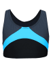 Aquarti Mädchen Sport Bikini Racerback Bustier & Bikinislip in schwarz/blau
