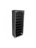 relaxdays 3x Stoff-Schuhschrank in Schwarz - (B)60 x (H)151 x (T)30 cm