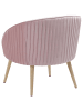 Beliani Sessel TROMSO in Rosa/Braun - (W) 73 x (H) 73 x (L) 54 cm