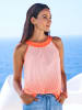 Heine Neckholdertop in orange-hellrosé-bedruckt