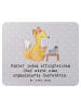 Mr. & Mrs. Panda Mouse Pad Sekretärin Erfolg mit Spruch in Grau Pastell
