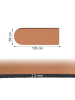 relaxdays Yogamatte in Braun - (B)68 x (H)0,5 x (T)183 cm