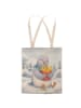 Mr. & Mrs. Panda Tasche Taube Winter Pommes Design ohne Spruch in Weiß
