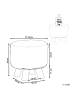 Beliani Hocker TOPEKA in Braun/Beige - (W) 33 x (H) 35 x (L) 33 cm