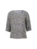 Zero  Bluse geblümt mit 3/4 Arm in BlackCream