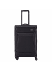 travelite Chios - 4-Rollen-Trolley M 67 cm erw. (schwarz) in schwarz