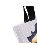 Mr. & Mrs. Panda Tasche Pinguin Liebe mit Spruch in Grau Pastell
