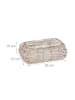 relaxdays 2 x Blumentopf in Weiß/ Natur - (B)25 x (H)10 x (T)15 cm