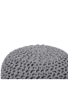 Beliani Pouf CONRAD in Grau - (W) 50 x (H) 35 x (L) 50 cm
