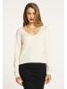 faina Damen Strickpullover in Wollweiss