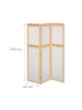 relaxdays Paravent in Natur/ Weiß - (B)135,5 x (H)168 cm