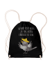 Mr. & Mrs. Panda Gymnastiktasche Rabe Sombrero mit Spruch in Schwarz
