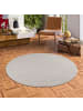 Snapstyle Natur-Teppich Wolle Berber Rund in grau