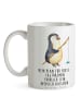 Mr. & Mrs. Panda Keramiktasse Pinguin Angler mit Spruch in Weiß