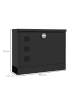 HOMCOM Briefkasten in Schwarz 36,5L x 11,5B x 29H cm