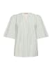 CULTURE Kurzarm-Bluse CUantomine Feminine in Blue/white stripe