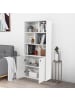 COSTWAY 5-stöckiges Bücherregal mit Doppeltüren in Weiß