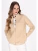 DreiMaster Damen Cardigan in Beige Weiss Streifen