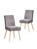 B&D Home 2er-Set: Esszimmerstuhl CEDRIC in Anthrazit - (B)48 x (H)91 x (T)61 cm