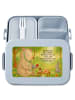 Mr. & Mrs. Panda Lunchbox Bär Arzt Design mit Spruch in Blau Pastell
