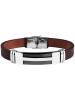 Adeliás Herren Armband aus Leder 22 cm in braun