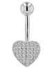 Adeliás Damen Piercing – Herz aus Edelstahl in silber