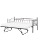 Beliani Tagesbett LOUANNEC in Schwarz - (W) 99 x (H) 96 x (L) 215 cm