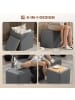 HOMCOM Sitzhocker in Grau 40L x 40B x 40H cm