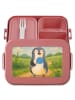 Mr. & Mrs. Panda Lunchbox Pinguin Lolli Design ohne Spruch in Rot Pastell