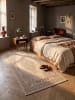 KADIMA DESIGN ERESMA Teppich Kurzflor Beige 80x150 Orientalisch Polyester Wohnzimmer in Beige