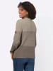 WITT WEIDEN Stehkragen-Pullover in sand-taupe-geringelt