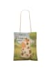 Mr. & Mrs. Panda Shopper Kuh Design mit Spruch in Weiß