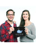 Mr. & Mrs. Panda Mauspad Wal Konfetti mit Spruch in Schwarz