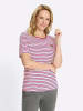 Sieh an! Kurzarm-Shirt in rot-weiß-gestreift