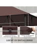 Outsunny Pavillondach L298 x B295 cm Kaffee