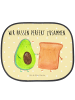 Mr. & Mrs. Panda Sonnenschutz Pkw Avocado Toast mit Spruch in Gelb Pastell