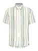 BLEND Kurzarmhemd BHBOBBY Shirt stripe in Grün