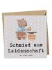 Mr. & Mrs. Panda Glückwunschkarte Schmied Leidenschaft mit Spruch in Grau Pastell