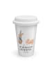 Mr. & Mrs. Panda To Go Becher Hasen Muschel mit Spruch in Weiß