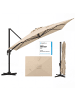 COSTWAY Sonnenschirm 300 x 400 cm in Beige