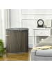HOMCOM Wäschekorb-62,5L x 37B x 60,5H cm-Grau
