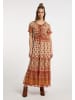 usha FESTIVAL Maxikleid Mit Allover-Print in Orange Mehrfarbig