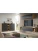 Inn.Furn Wohnwand in grau und Artisan Eiche 202 cm, Wohnkombination mit Soft-Close