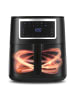 Gourmet Maxx Heißluft-Fritteuse Digital 7l 1700W schwarz matt/Edelstahl Schwarz