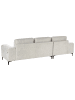 Beliani Ecksofa KIRUNA in Beige/Schwarz - (W) 290 x (H) 86 x (L) 148 cm rechtsseitig